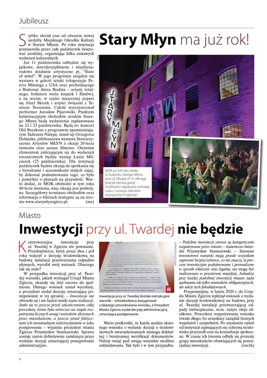 Najnowszy numer magazynu ZGIERZ-MOJA PRZESTRZEŃ