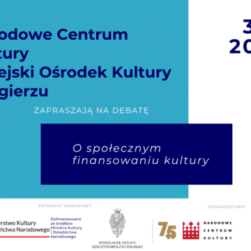 Debata o społecznym finansowaniu kultury